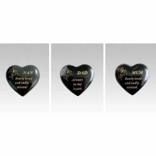 Pietra cuore giglio - nero, oro