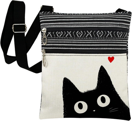 Borsa tracolla gatto nero - gatto,