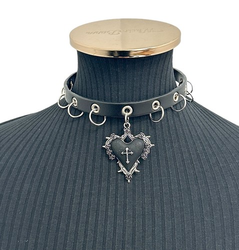 Collana girocollo nera - , gotica
