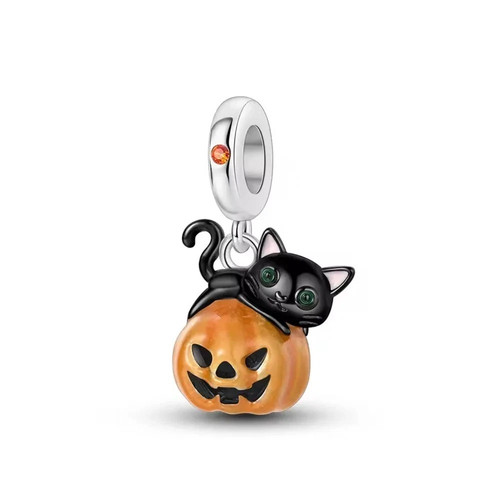 Ciondolo halloween gatto - halloween,