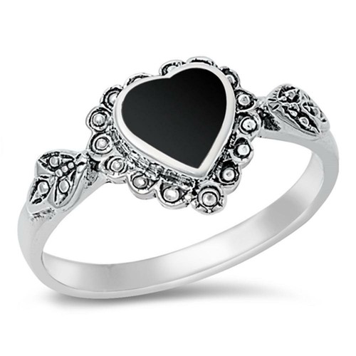 Anello donna cuore - , onice
