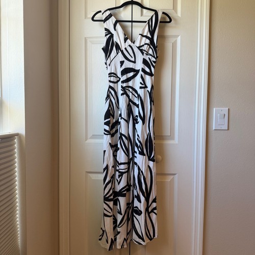 Maxi abito scollo in lino - maxi,