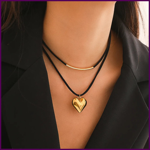 Collana con ciondolo - , cuore