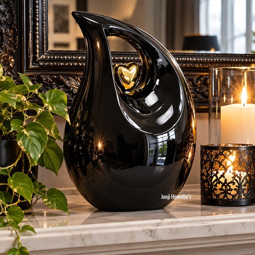 Urna ricordo goccia nera con - urna,