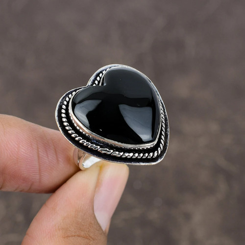 Anello onice nera forma - anello,