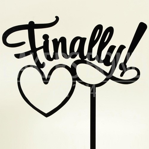 Finalmente cuore nero acrilico - finalmente,